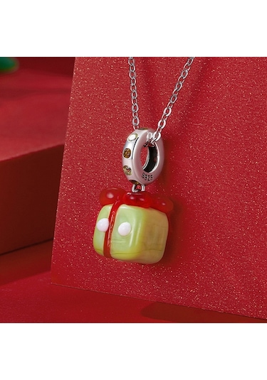 Scc2413 Noel 925 Gümüş Boncuk Dıy Boncuk Aksesuarları Çok Renkli