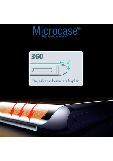 Microcase Apple Uyumlu iPhone 12 Mini Ön Arka Yan Koruma Full Body Film -Fl360