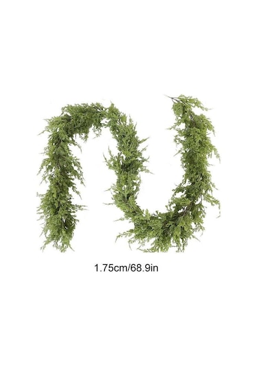 Gajeena Noel Güllemeği 175cm Yeşil Yapay Çam Dalı, Kamin Dekorasyonu, Kışlık Noel Asısı