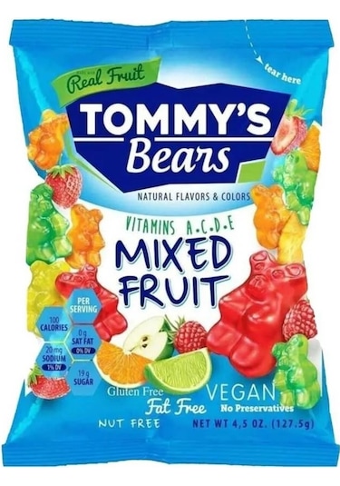 Tommy's Bears Candy Break Mixed Fruit Jelibon 128 G