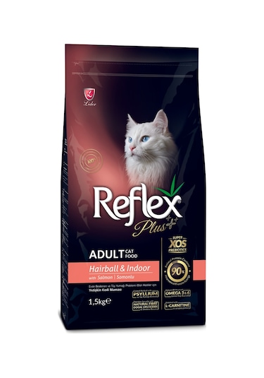 Reflex Plus Hairball Somonlu Yetişkin Kedi Maması 3 x 1500 G