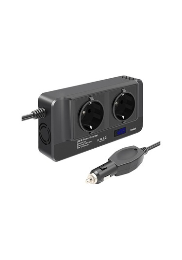 Novahub 12v 200w Inverter, Araba Ekranlı, Akıllı, Ac220v, Ab Tak, Çok Fonksiyonlu