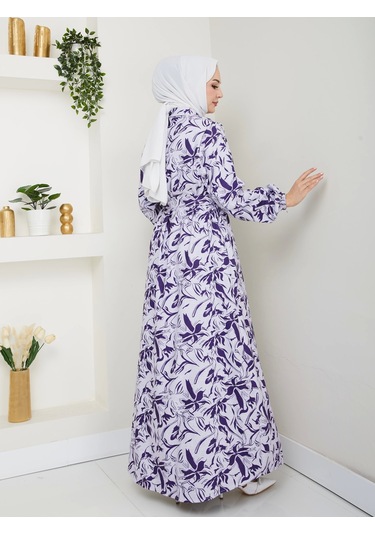 Yeni Sezon Mor Elbise / E0132 Mor