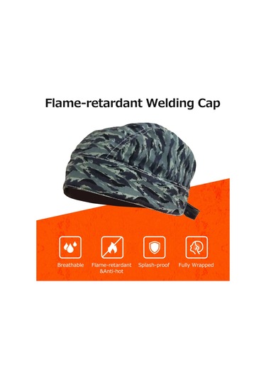 Dofolink Mürekkep Renkli Welder Kaskı - Ateş Direnci Kumaş, Isı Yalıtımı, Konforlu Nefes Alım, Bağcıklı Tasarım, Welding Koruyucu Kask