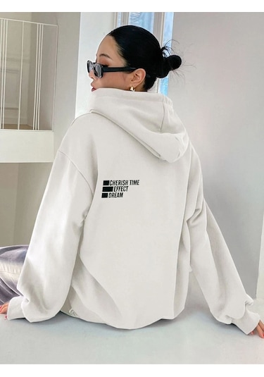 Startmore Unisex Baskılı Sweatshirt Garalio Beyaz