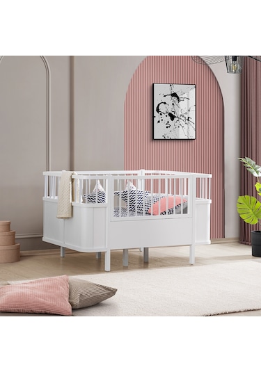 Siesta Büyüyen Beşik 90x130, Siesta Karyola 90x190 - Beyaz