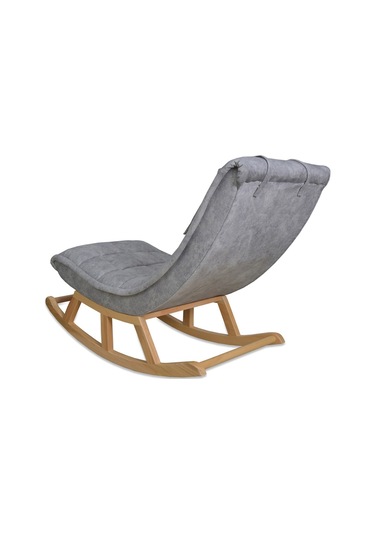 Asedia Asedia Miskin Naturel Kül Gri Sallanan Sandalye Dinlenme Koltuğu