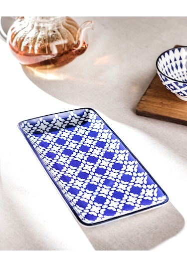 Madame Coco Rêve Bleu Brest New Bone China Dikdörtgen Tabak 1ktaba101922,5x12,2x2,2cm-mavi