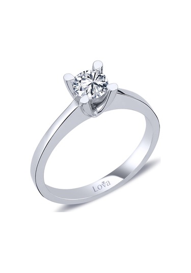 Lova F Renk 0,44 Karat Pırlanta Tektaş Yüzük - HRD Sertifikalı - 1010149