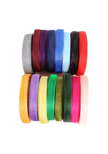 Koyu Mor 50 Yards/rulo Dıy Organze Kurdele Hediye Paketleme 12mm Parti Düğün Dekorasyon Kumaşı