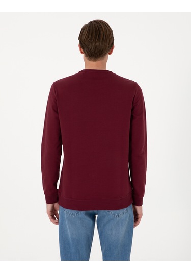 Pierre Cardin Erkek Bordo Sweatshirt 50314054-vr014 Bordo