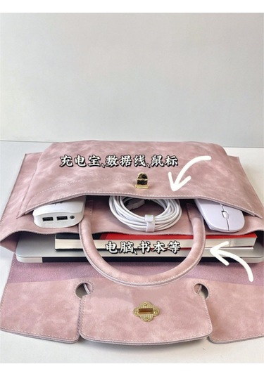 Vkemall Kadınlar İçin 15.6/16 İnç Çalışma Çanta - , Huawei, Lenovo Xiaoxin Air Uyumlu - Günlük Seyahat Ve Belgeler İçin El Çantası Pembe