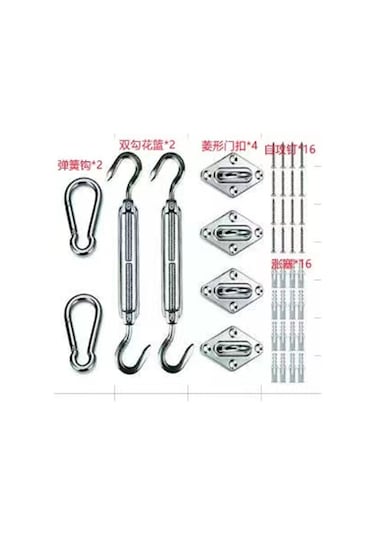 Moveevo Stainless Steel 304 Çelik Bahçe Gölge Tabanı Aksesuarları - Dört Köşeli/piramit Şapka, Dayanıklı Ve Su Geçirmez Polyester Malzeme İle