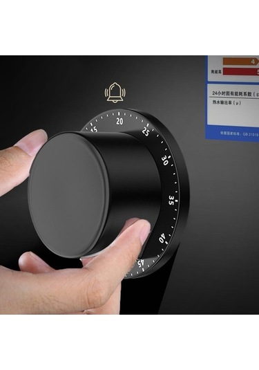 B Baosity Diğer Zamanlama Projeleri Için Paslanmaz Çelik Mekanik Zamanlayıcı Fitness Siyah 9267 Hbcv00001q5ly2