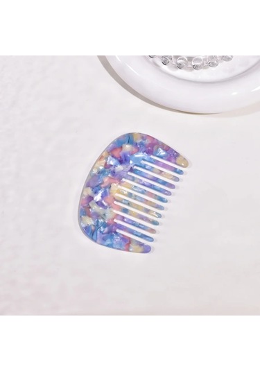 Snapbuy Kadınlar İçin Seyahat Tarak - Çok Renkli Asetik Asit Fransız Portatif Mini Tarak 1 Parça Gökyüzü Mavi Size Fits All