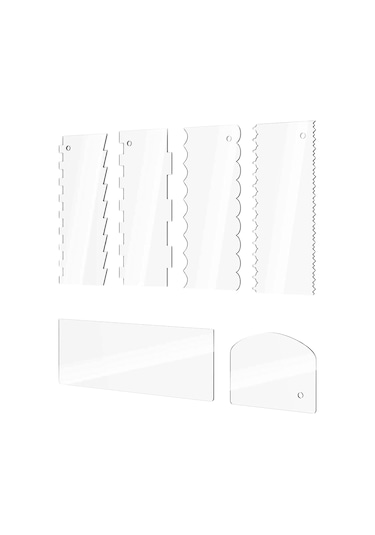 Suntek 6 Paket Kek Kazıyıcı Seti Mousse Kitchen Supply Için