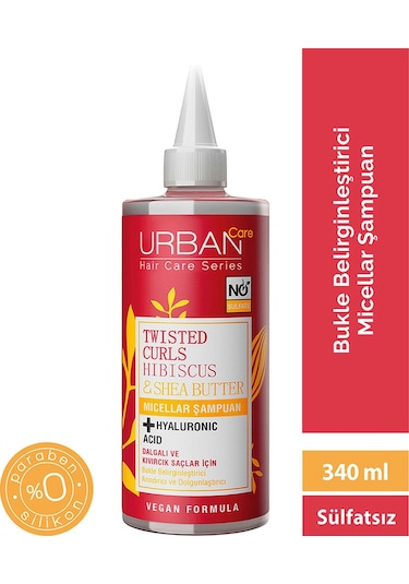 Urban Care Hibiscus Shea Butter Kıvırcık ve Dalgalı Saçlara Özel Şampuan 340 ML + Saç Bakım Maskesi 50 ML