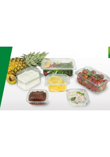 Plastik Sızdırmaz Kap Gıda Kabı 100 Adet 750 Gr Bombe Kapak