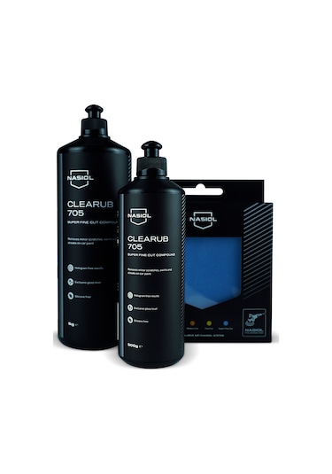 Nasiol Clearub 705 En Hafif Çizik/Hare Giderici Polisaj Pastası Pasta 500gr Silikonsuz Boya Parlatma