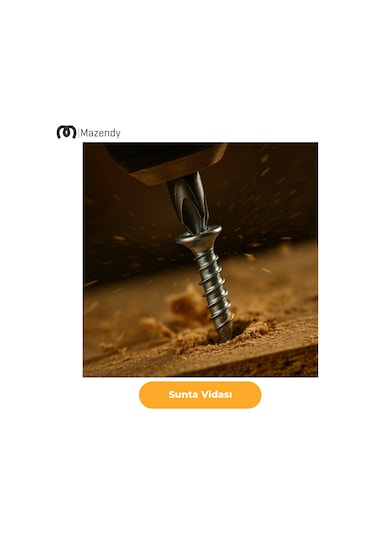 Sunta Vidası Galvanizli 4x30 Mm 100 Adet -