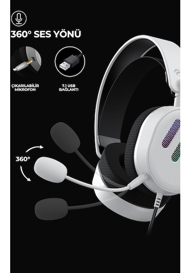 Havit Gamenote H2038U RGB 7.1 USB Mikrofonlu Oyuncu Kulaklığı