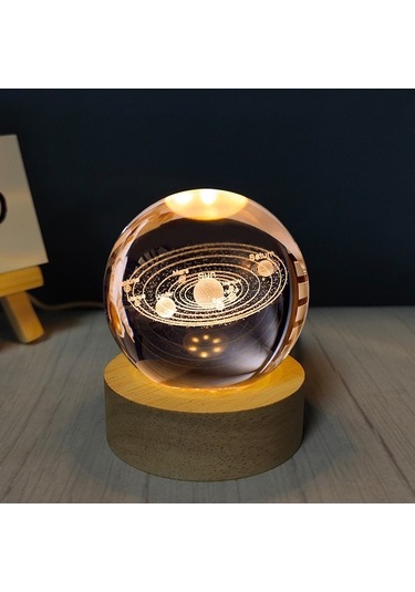 Novahub Kazınmış Kristal Küre Gece Lambası, Yaratıcı Doğum Günü Sevgililer Günü Evren Gece Lambası Usb Gece Lambası Süsü, Unutulmaz Hediye Diğer