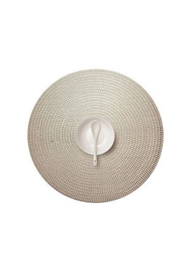 Örgülü Yemek Odası Matı Masa Düzeni Yıkanabilir Isıya Dayanıklı Ped Altın