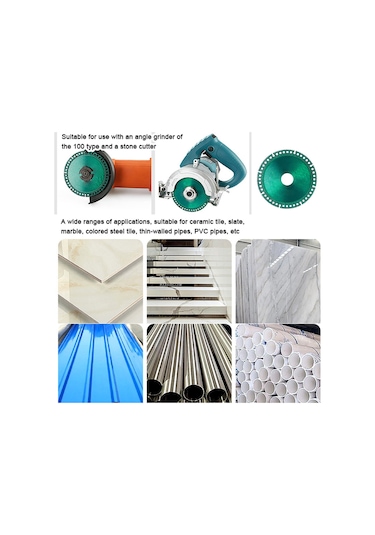 Mufunye Diamantlı Ultra İnce Kesici Bladesi - Açımlı Taşlama İçin 100mm, Mermer/kiremit/metal/pvc Hızlı Ve Pürüzsüz Kesim, 2mm Kalınlık, 20mm İç Çap