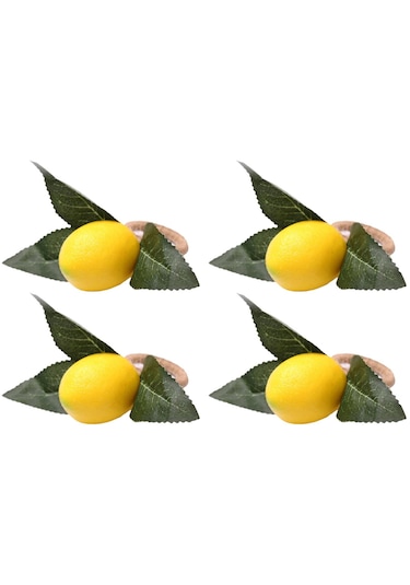 Homyl 4x Peçete Toka Malzemeleri Parti Düğün Ev Için Sarı Sarı