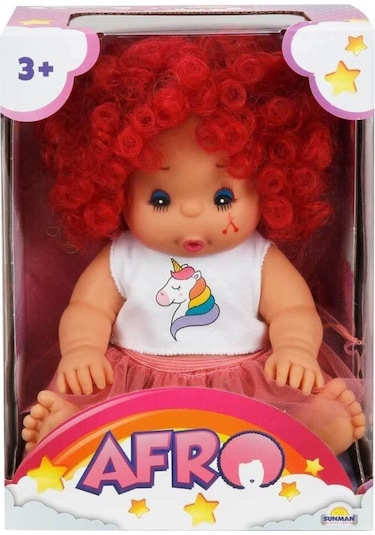 20040 Afro Kıvırcık Saçlı Bebek 23 Cm -nessiworld