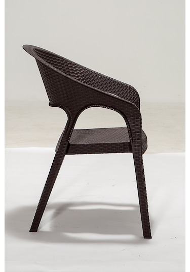 4 Adet Garden Kahve Sandalye / Balkon-bahçe-teras Siyah