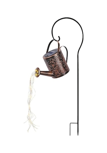 Homyl Led Sulama Teneke Işık Güneş Enerjili Açık Bahçe Bronz