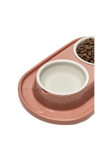 Al'ternativa Kedi Ve Köpekler İçin Kırmızı Çift Yemek Kabı 296716122