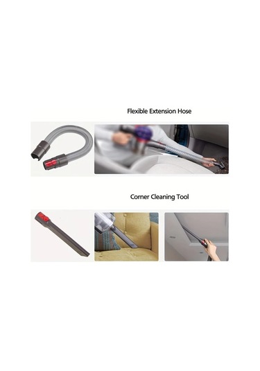 Honeybeeshop 6 Adet Plastik Elektrikli Süpürge Ek Parça Seti V7 V8 V10 V11 V15 Uyumlu Dar Alan Ucu Başlık Fırçalar