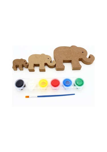 Na Neşeli Ahşap Ahşap Fil Figürü 3 Lü Takım 15cm 10cm 6cm Ahşap Boyama Ürünü.boyama Etkinliği.okul Öncesi Model 3lüfilboyalı