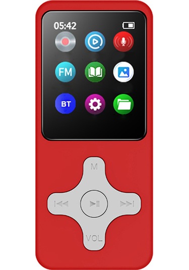 Geeroyoo Kilise Krizması Tasarımlı Bluetooth Mp3/mp4 Çalar - 16gb, Fm Radyo, Kayıt, Metin Okuma, Spor İçin, Çok Dilli, Kırmızı Beyaz