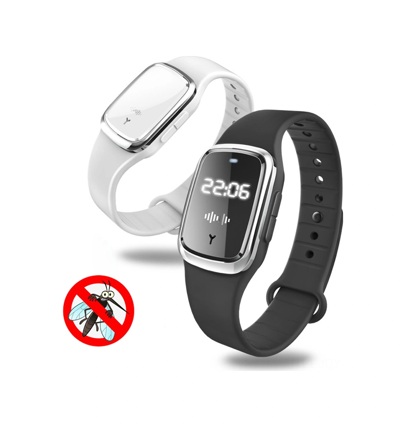 Youmex Siyah Fiziksel Uyku Yardımcı Akıllı Sıcaklık Ölçer Viskosu Bileklik, 3 Seviye Ayar, 7 Gün Kullanim Süresi, Mosquitoyu Kovucu Saat