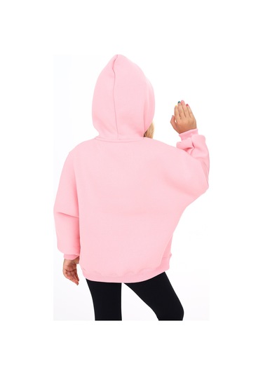 Toontoy Kız Çocuk Nakışlı Sweatshirt Pembe
