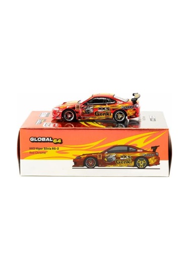 Tarmac Works 1/64 Hks Hiper Silvia Rs-2 Red Chrome 1/64 Model Araba