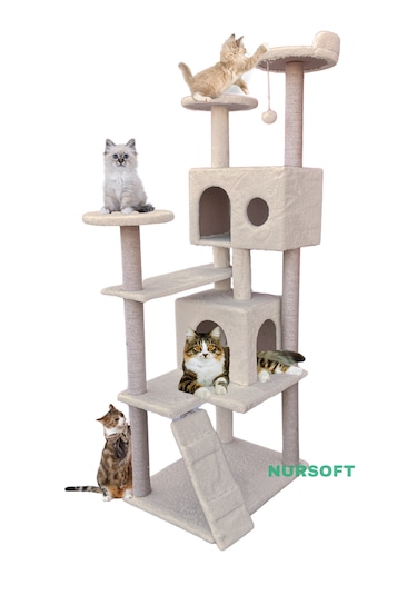 Nursoft Kule Kedi Evi Tırmalama