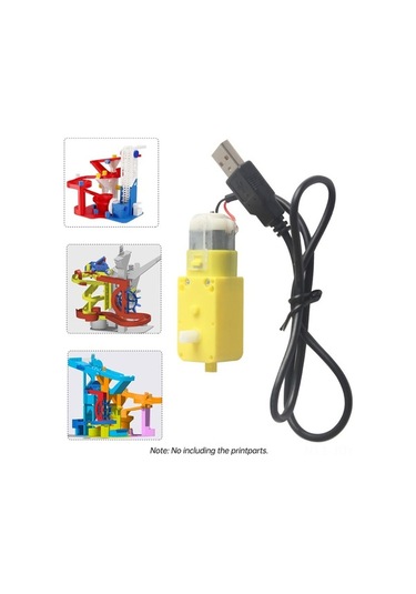 Fortunelane Marble Pisti Modeli Montaj Seti: 10 Adet Mermer, Şarj Edilmiş Motor Yazıcı Parçaları Dahil Değil