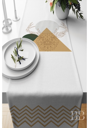 Belle Benoit Baskılı Amerikan Servisi Runner 140x40 Cm Desen36