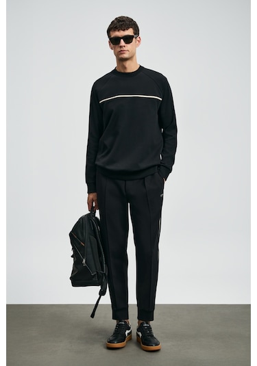 Lufian Cosmo Erkek Sweatshirt Siyah Siyah 112030181100100 Siyah