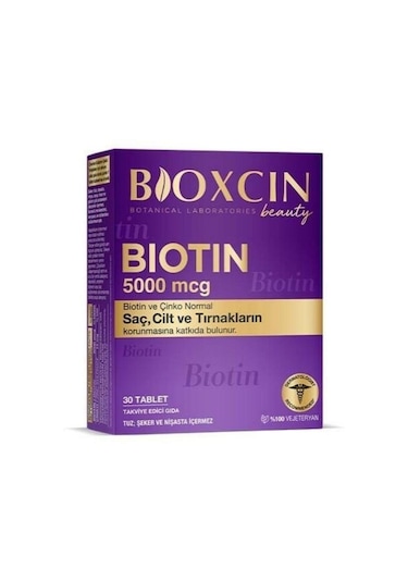 Bioxcin Biotin 5000 Mcg Takviye Edici Gıda 30 Tablet