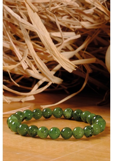 Ssilhoutte Doğaltaş Sertifikalı Yeşil Yeşim Taşı Kadın Erkek Genel Sağlık Taşı Doğal Taş Bileklik Hediye Bileklik Unisex Yeşil