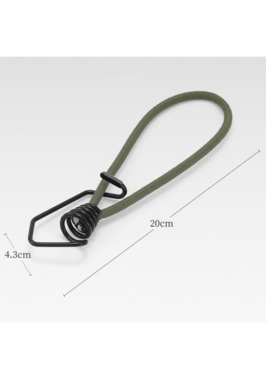 Suntek Kancalı Bungee Kablosu 6mm Halat Kanopi Bağları Yeşil Yeşil