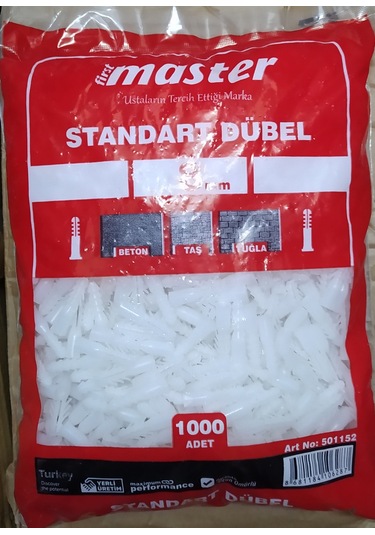 Master Plastik Dubel 8 Mm 1 Pk 1000 Ad