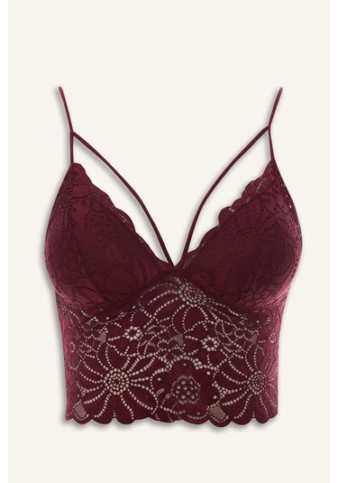 Defacto Dantelli Dantel Kaplı Pedli Balensiz Bralet G7763ax26spbr115 Bordo-br115 Defacto Dantelli Dantel Kaplı Pedli Balensiz Bralet G7763ax26spbr115 Bordo-br115
