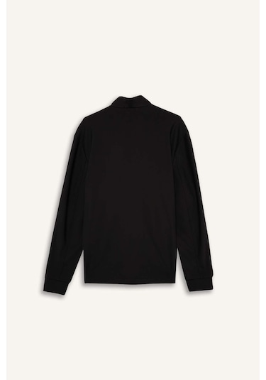 Defacto Defactofit Standart Fit Dik Yaka Fermuarlı Sweatshirt F7635ax25aubk81 Siyah