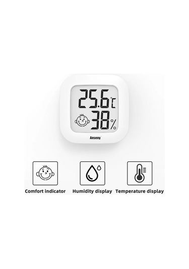 Mini İç Mekan Termometresi Lcd Dijital Sıcaklık Odası Higrometre Ölçer Sensörü Nem Ölçer İç Mekan Termometresi Sıcaklık